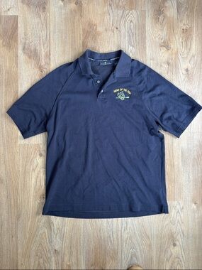 Men's Navy Polo Shirt with Embroidered Logo